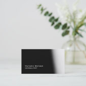 スタイリッシュブラックグレイモダンプロフェッショナル 名刺 (スタンド正面)