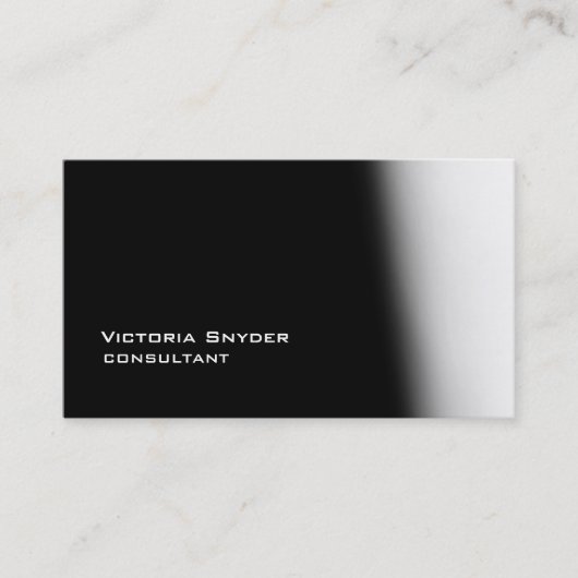 スタイリッシュブラックグレイモダンプロフェッショナル 名刺 (正面)