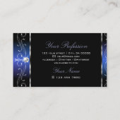 スタイリッシュブラック華美ブ縁どエルオーナメント 名刺 (裏面)