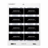 スタイリッシュブラック銀エレガントテンプレート出荷 ラベル (フルシート)