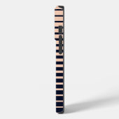 スタイリッシュブラック&ピンクモノグラムストライプ Case-Mate iPhoneケース (裏面 / 左)