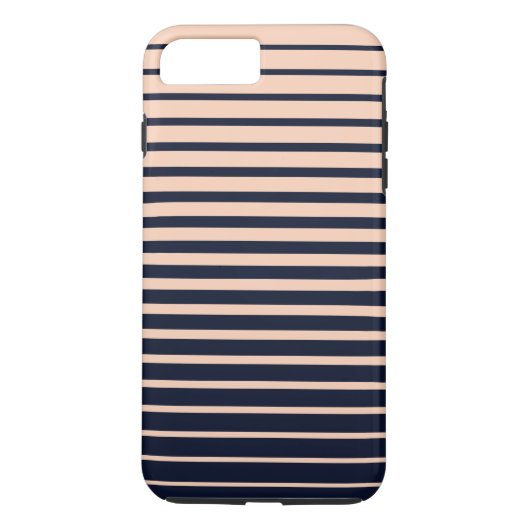 スタイリッシュブラック&ピンクモノグラムストライプ Case-Mate iPhoneケース (裏面)