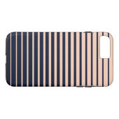 スタイリッシュブラック&ピンクモノグラムストライプ Case-Mate iPhoneケース (裏面(横))