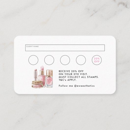 スタイリッシュブラック&ピンク美しい美学ロイヤリティ&ピンク 名刺 (裏面)