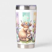 スタイリッシュブラッシュストロークイースターハイランドカウズ20oz 保温保冷タンブラー (正面)