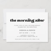 スタイリッシュブランチの後の結婚レトロ 招待状 (正面)