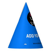 スタイリッシュプロフェッショナルおもしろいカスタムビジネスブルー パーティーハット (左)