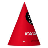 スタイリッシュプロフェッショナルおもしろいカスタムビジネス赤 パーティーハット (左)