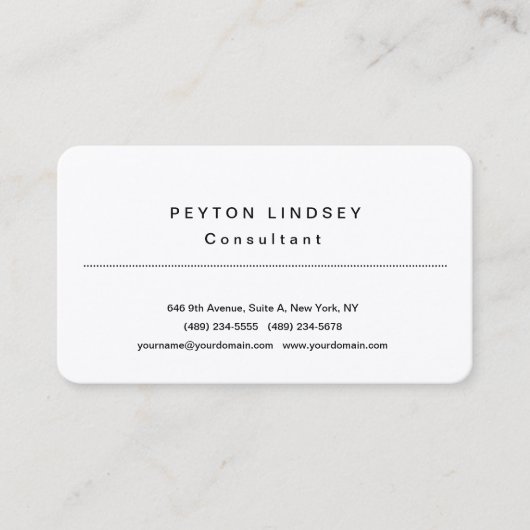 スタイリッシュプロフェッショナルクラシカルデザインシルク 名刺 (正面)