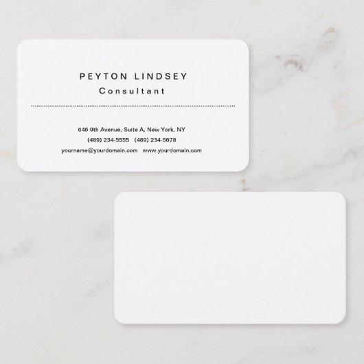 スタイリッシュプロフェッショナルクラシカルデザインシルク 名刺 (正面/裏面)