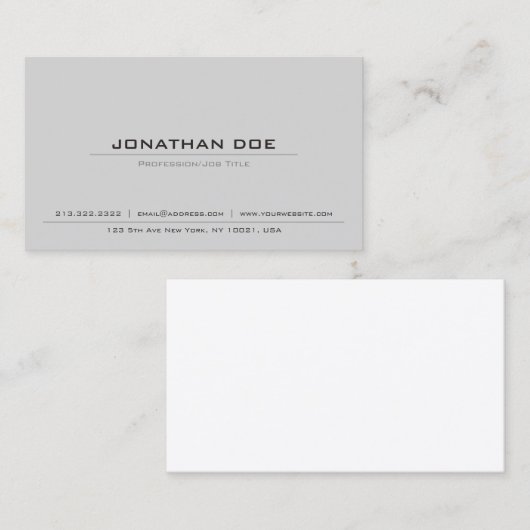 スタイリッシュプロフェッショナルクラシックプエレガントラ頭が切れるイン 名刺 (正面/裏面)