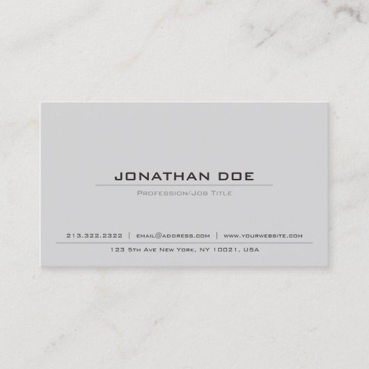 スタイリッシュプロフェッショナルクラシックプエレガントラ頭が切れるイン 名刺 (正面)