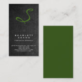 スタイリッシュプロフェッショナルグシンプルレー緑モノグラム 名刺 (正面/裏面)