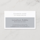 スタイリッシュプロフェッショナルグモダンレイ企業のホワイト 名刺 (正面)