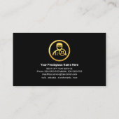 スタイリッシュプロフェッショナルグレー線ドライバ 名刺 (裏面)