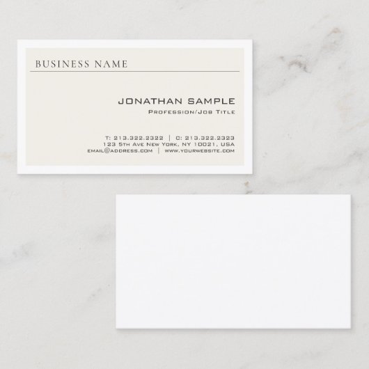 スタイリッシュプロフェッショナルシンプルデザインプモダンラン 名刺 (正面/裏面)