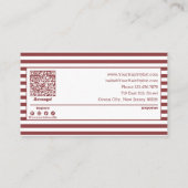 スタイリッシュプロフェッショナルストライプのヘアサロン10% 割引カード (裏面)