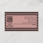 スタイリッシュプロフェッショナルストライプのヘアスタイリスト 割引カード (裏面)