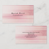 スタイリッシュプロフェッショナルピンクテクスチャトレンディー 名刺 (正面/裏面)