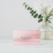 スタイリッシュプロフェッショナルピンクテクスチャトレンディー 名刺 (スタンド正面)