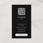 スタイリッシュプロフェッショナルフォトビジネスロゴQRコード 名刺 (裏面)