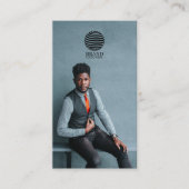 スタイリッシュプロフェッショナルフォトビジネスロゴQRコード 名刺 (正面)