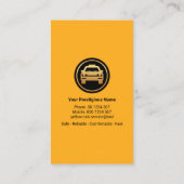 スタイリッシュプロフェッショナルブルーイエロータクシー 名刺 (裏面)