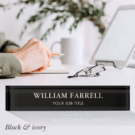 スタイリッシュプロフェッショナルブ伝統的ラックアイボリー デスクネームプレート