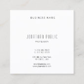 スタイリッシュプロフェッショナルミニマルモダンテンプレート スクエア名刺 (正面)