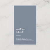 スタイリッシュプロフェッショナルミュージシャンフォトブミニマルルー 名刺 (裏面)