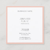 スタイリッシュプロフェッショナルモダンお洒落デザイン スクエア名刺 (裏面)