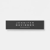 スタイリッシュプロフェッショナルモダンダークグレー サインプレート (正面)