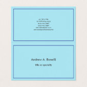 スタイリッシュプロフェッショナルモダンライトブルー 名刺 (外部フラット)