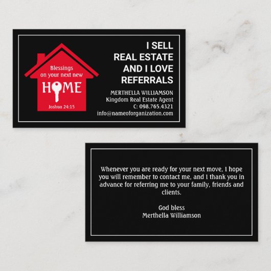 スタイリッシュプロフェッショナル不動産仲介業者実在不動産業者 名刺 (正面/裏面)