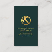 スタイリッシュプロフェッショナル建物ルーフ建築 名刺 (裏面)