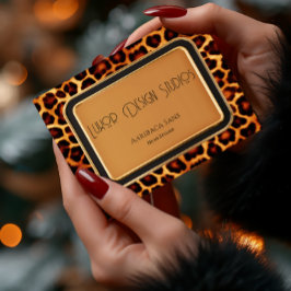 スタイリッシュプロフェッショナル本能ヒョウ柄 名刺