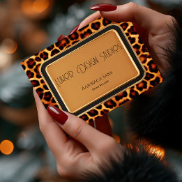 スタイリッシュプロフェッショナル本能ヒョウ柄 名刺