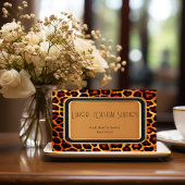 スタイリッシュプロフェッショナル本能ヒョウ柄 名刺