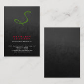 スタイリッシュプロフェッショナル灰色の赤い緑のモノグラム 名刺 (正面/裏面)