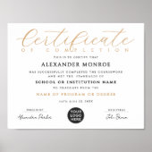 スタイリッシュプロフェッショナル証明書ロゴ書道 ポスター (正面)