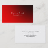 スタイリッシュプロフェッショナル赤モダン白 名刺 (正面/裏面)