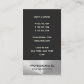 スタイリッシュプロフェッショナルDJ -メフェイクタル 名刺 (裏面)