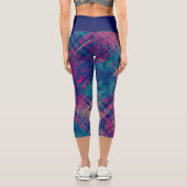 スタイリッシュプ動揺してライドチェックインディゴウエストバンド カプリレギンス (裏面)