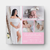 スタイリッシュベビーフォトファミリー記念ピンク フォトプラーク (正面)