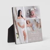 スタイリッシュベビー写真家の記念物ベージュ フォトプラーク (正面)