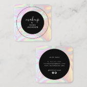 スタイリッシュホモダンログラフィック化粧 スクエア名刺 (正面/裏面)