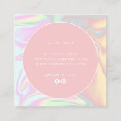 スタイリッシュホモダンログラフィック化粧 スクエア名刺 (裏面)