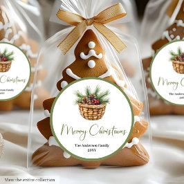 スタイリッシュボヘミアンスタイルのシンプルなクリスマス封筒ステッカー ラウンドシール