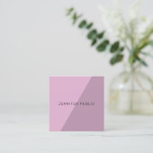 スタイリッシュミニマエレガントリスト紫テンプレートモダン スクエア名刺 (スタンド正面)