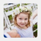 スタイリッシュミニマルシンプルおもしろい写真 メタルオーナメント (裏面)